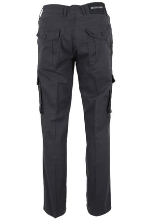 Erkek Keten Kargo Pantolon Füme Renk RAR01443