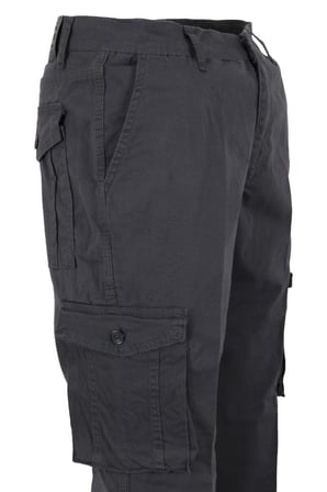 Erkek Keten Kargo Pantolon Füme Renk RAR01443