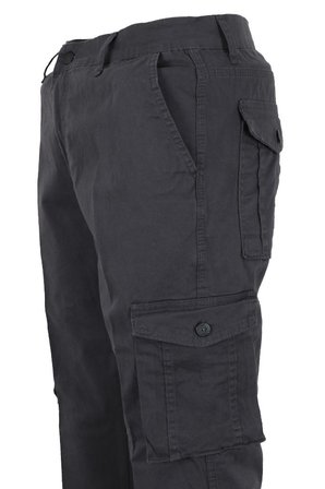 Erkek Keten Kargo Pantolon Füme Renk RAR01443