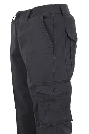 Erkek Keten Kargo Pantolon Füme Renk RAR01443