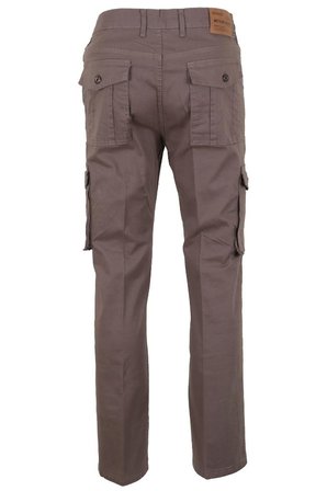 Erkek Keten Kargo Pantolon Kahverengi RAR01444