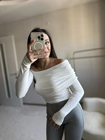 Zr Tek Omuz Drapeli Bluz