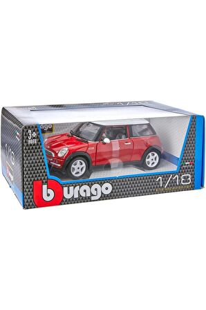 Burago 1:18 Mini Cooper 2001 Kırmızı Model Araba 2001 Mini Cooper Kırmızı Araba Mini Cooper Araba