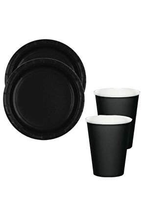 Siyah Tabak-bardak Set