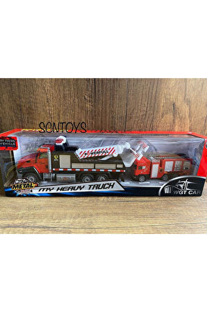 Oyuncak Die Cast Sesli Kamyon Metal Oyuncak Çekici Itfaiye Sesli Işıklı Oyuncak Kamyon