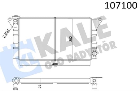 KALE BAKIR RADYATÖR RENAULT R12 TL/TX/STW TOROS 2 SIRA PA SİSTEM