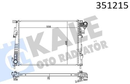 KALE RADYATÖR FORD TRANSIT CUSTOM (V362) 2.2 1 SIRA ALÜMİNYUM BRAZİNG SİSTEM