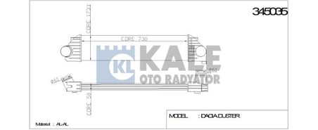 KALE TURBO RADYATÖRÜ (INTERCOOLER) RENAULT MASTER III  OPEL MOVANO B