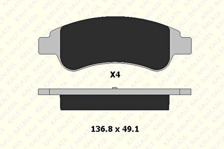 DİSK FREN BALATASI ÖN CITROEN BERLINGO-C-ELYSEE-C2-C3-C4-XSARA / DS 3 (SA_-SB_) /  OPEL CORSA F  PEUGEOT PARTNER-1007-2008-206-207-208-301-307