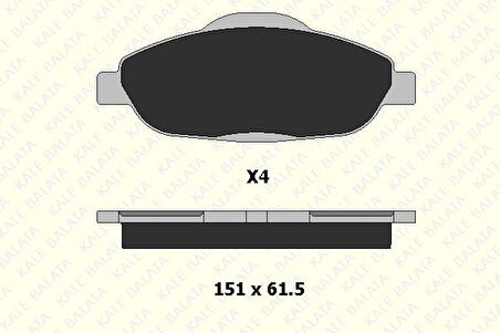 FREN BALATA ÖN PEUGEOT 308, 3008, 5008 FİŞSİZ P308-P3008 1.4 16V/1.6 16V/1.6HDI 09/07-->