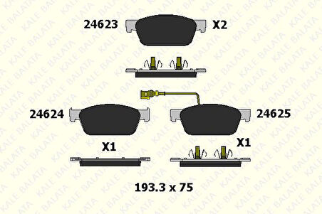 FREN BALATA ÖN VW MULTİVAN V, VI, TRANSPORTER T5, T6