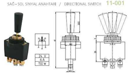 SAĞ-SOL SİNYAL ANAHTARI