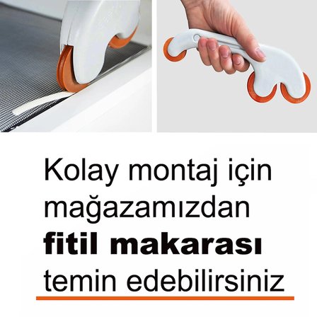 Aletçantam Alüminyum Sineklik Teli Fitili Beyaz 5mm Kapı Pencere Tül Sabitleme Lastik Contası -10 Metre