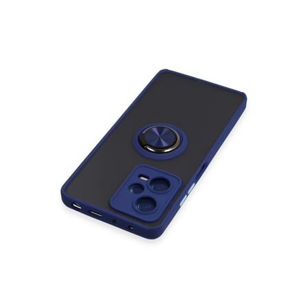 Xiaomi Redmi Note 12 5G Kılıf Montreal Yüzüklü Silikon Kapak - Lacivert