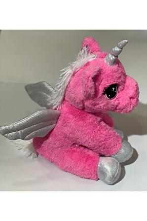 Unicorn Pembe Simli Parlak Peluş Uyku Arkadaşı Çocuk Oyuncak 40 cm