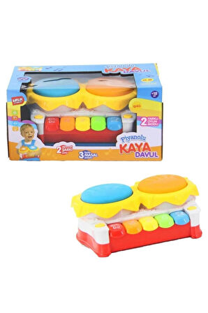Işıklı Ve Müzikli Piyanolu Kaya Davul İkili