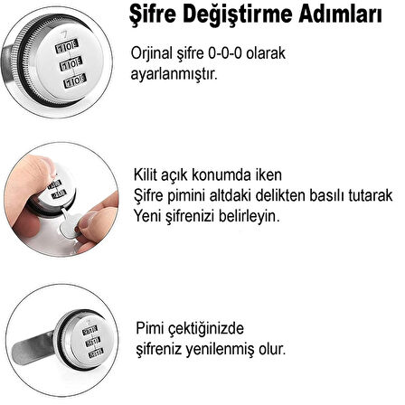 Aletçantam Şifreli Dolap Çekmece Kilidi - Kapak kalınlığı maksimum 15mm