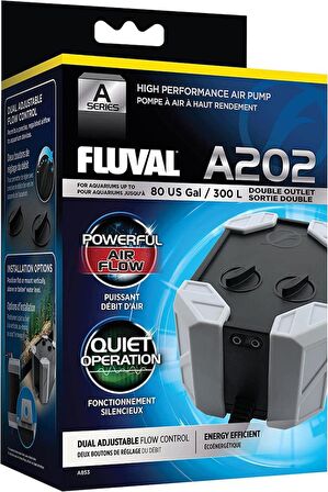 Fluval Air 202 Hava Motoru Çift Çıkışlı 