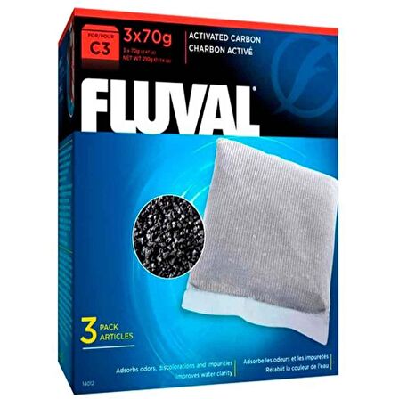 Fluval C3 Filtre Karbonu 3x70 Gr