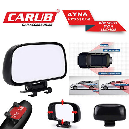 Ayna Dış Ayna Üstü İlave 13x7x4 Siyah 2 ADET