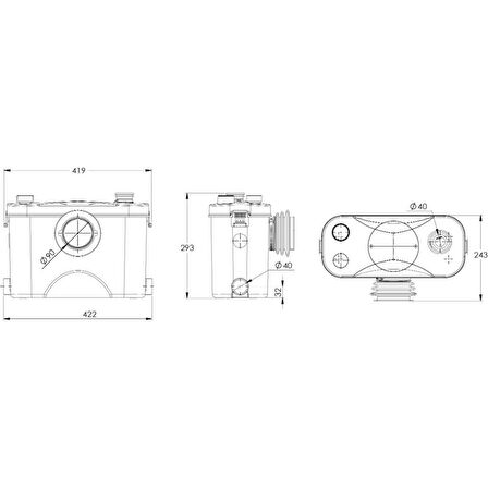 Sumak Smac700 Br Wc+3 Ünite Fos. Tah. Cihazı- Öğütücü Bıçaklı