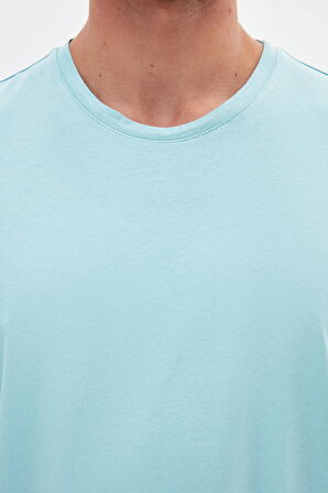 Ds Damat Comfort Turkuaz %100 Pamuk T-Shirt 6HC14ORT02005