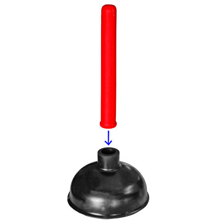 Kauçuk Lavabo Pompası Tıkanıklık Açıcı Lastik Pompa - Küçük boy 12cm