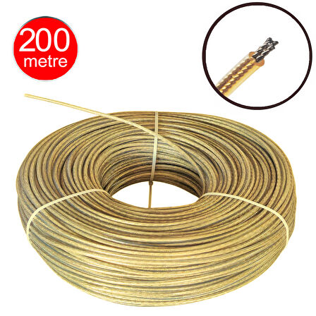 8mm Pvc İzole Kaplı Çelik Halat Tel - 200 metre