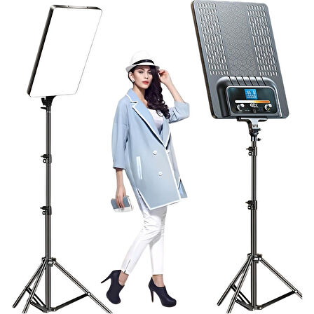 GDX P300TS Bicolor Fotoğrafçılık ve Stüdyo Aydınlatması 80 Watt LED Video Panel Sürekli Işık Ikili Set