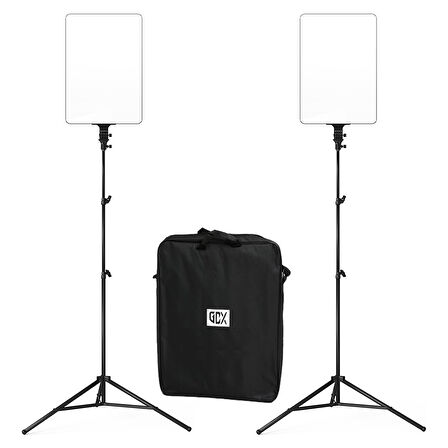 GDX P300TS Bicolor Fotoğrafçılık ve Stüdyo Aydınlatması 80 Watt LED Video Panel Sürekli Işık Ikili Set