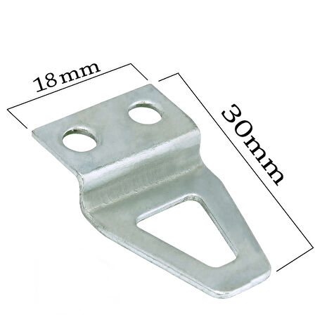 Üçgen Çerçeve Askısı Eğri Bombeli Duvar Tablo Askı Asma Halka Kanca -10 Adet