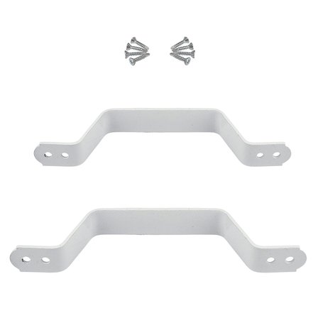 Sürme Kapı Çekme Kulbu 17cm Beyaz Metal El Tutamağı Tutma Kolu Tutunma Barı Kulp -2 Adet