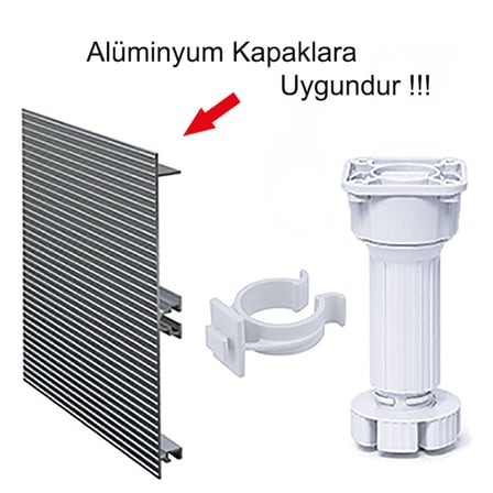 Baza Klipsi Mutfak Dolap Tezgah Alt Kısım Açılır Kapak Tutma Kilidi Ayak Tutucu Kanca -6 Adet