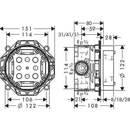 Hansgrohe Ibox Universal Iç Set 1800180