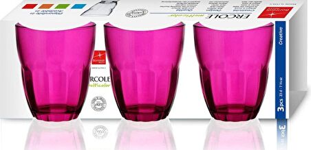 Bormioli Rocco Ercole Fushia 3lü Set-23 cl.