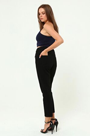 Beli İpli Kemer Lastikli Mom Jeans Kot Pantolon