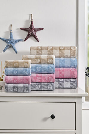 Özdilek Shell Plaid Kadife Banyo Havlusu 90x150 cm