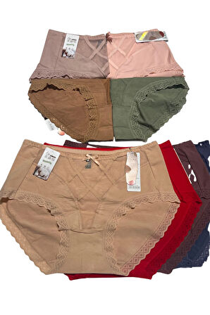 UNREAL 3'lü Set Kadın Yüksek Bel Dantelli Toparlayıcı Külot – Pamuklu ve Rahat