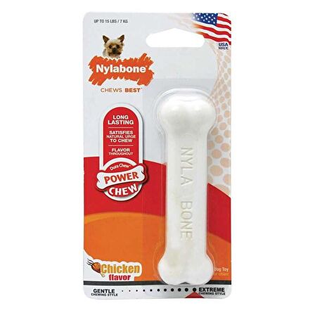 Nylabone Tavuk Aromalı Köpek Çiğneme Kemiği L