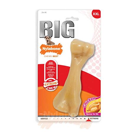 Nylabone Ec Big Chew Tavuk Aromalı Köpek Çiğneme Kemiği XXL