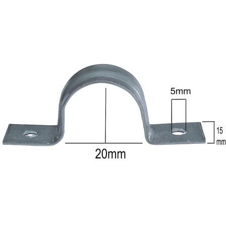 No:4 Çiftli Sac Kablo Kroşe 20mm Demir Köprü Metal Boru Tutma Bağlama Kelepçesi -10Adet