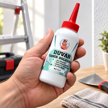 Beyaz Duvar Tamir Macunu Çatlak Delik Onarım Kapatma Dolgusu Suya Dayanıklı 220 Gr