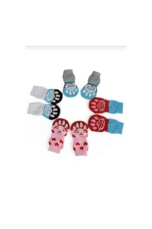 2 Adet Kedi Köpek Kaydırmaz Örme Çorap – Ön Ve Arka Patiler İçin Pamuklu Likralı Kaymaz Tasarım, Anti-Slip Socks