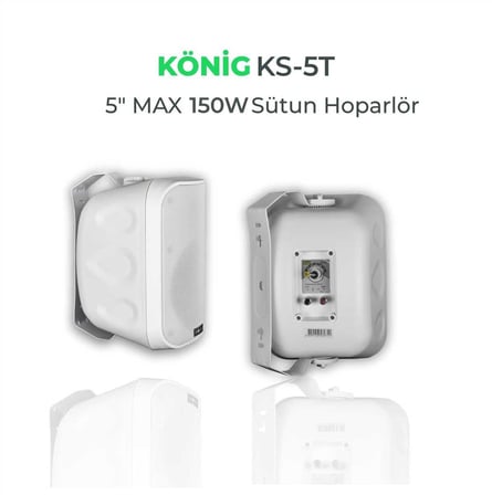 König KS-5T 5'' 150W Beyaz Hoparlör 