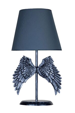 Qdec Modern Dizayn Melek Abajur Gümüş-Lacivert qdecabjmlk019