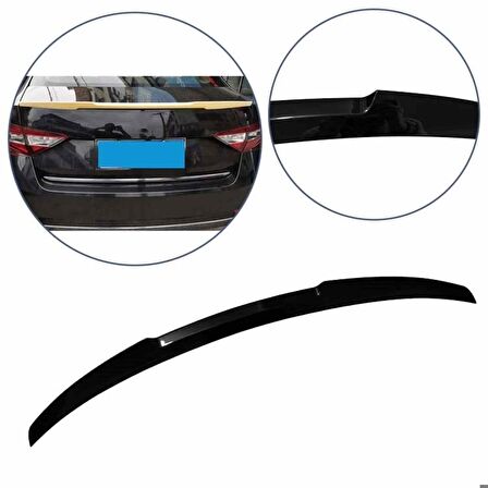 Skoda Octavia M4 spoiler (Pianoblack) 2016-2021 arası