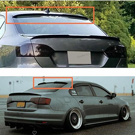 Vw Jetta Mk6 boyalı cam üstü spoiler (Pianoblack) 2012-2018 arası