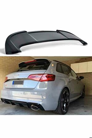 Audi A3 hb boyalı spoiler (Pianoblack) 2014-2018 arası