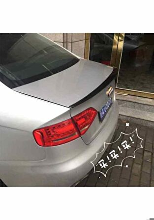 Audi A4 düz model boyalı spoiler (Pianoblack) 2012 sonrası