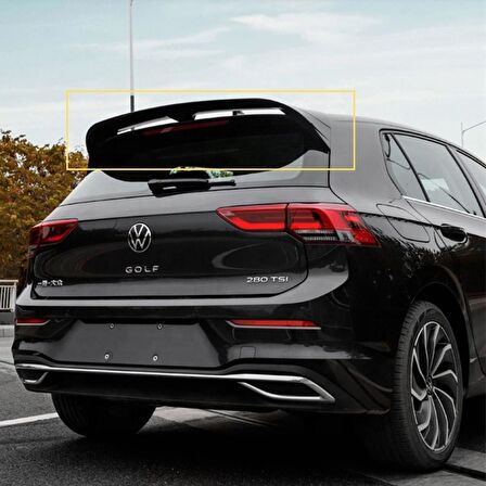 Vw Golf 8 R boyalı spoiler (Pianoblack) 2020 sonrası